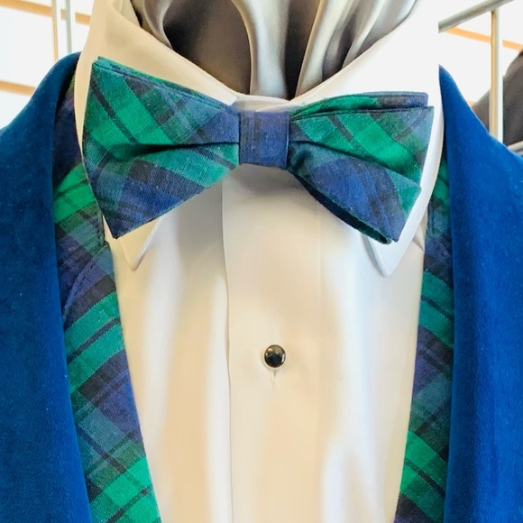 Vintage black watch plaid vest and tie set like new! - Picture 2 of 2